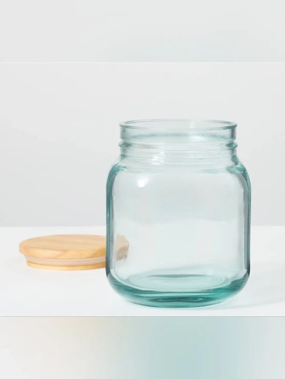 Hearth & Hand With Magnolia 37 Oz Glass Storage Jar with Wooden Lid